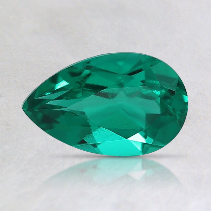 8x5mm Pear Lab Created Emerald