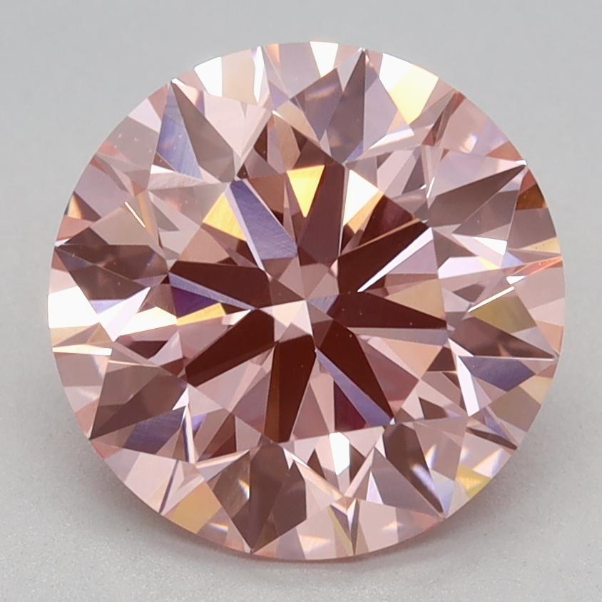 2.33 Ct. Fancy Vivid Pink Round Lab Grown Diamond