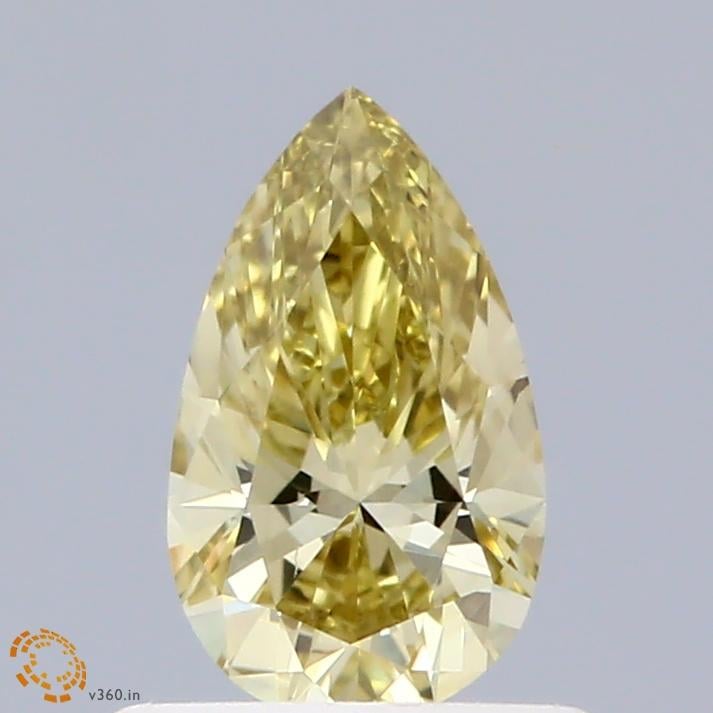 0.57 Ct. Fancy Intense Yellow Pear Lab Grown Diamond