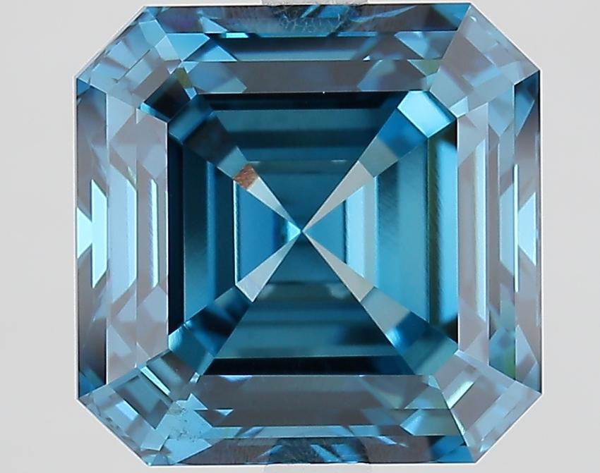 5.12 Ct. Fancy Vivid Blue Asscher Lab Grown Diamond