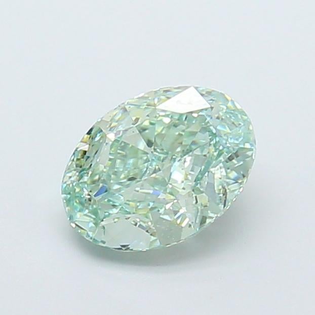 1.21 Ct. Fancy Intense  Green Oval Lab Grown Diamond