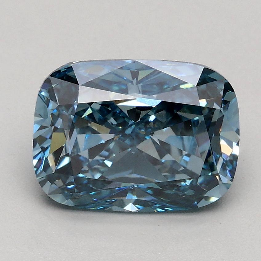 1.59 Ct. Fancy Intense Blue Cushion Lab Grown Diamond