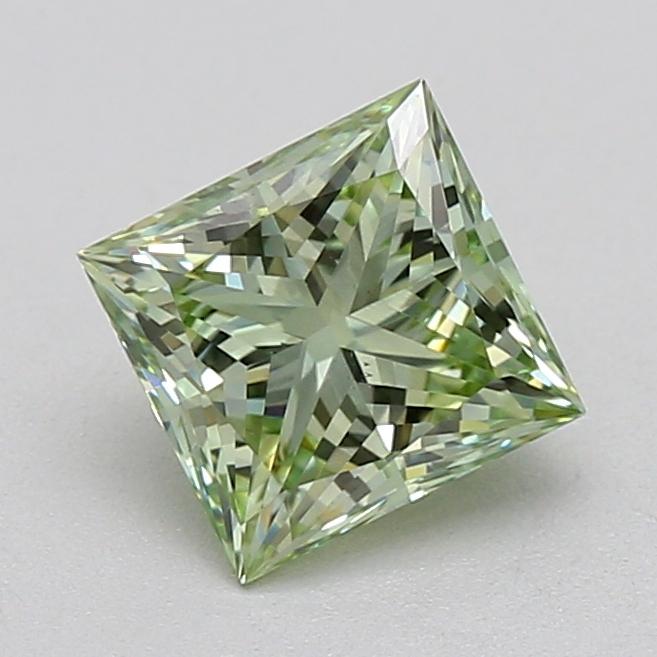 0.80 Ct. Fancy Vivid  Green Princess Lab Grown Diamond