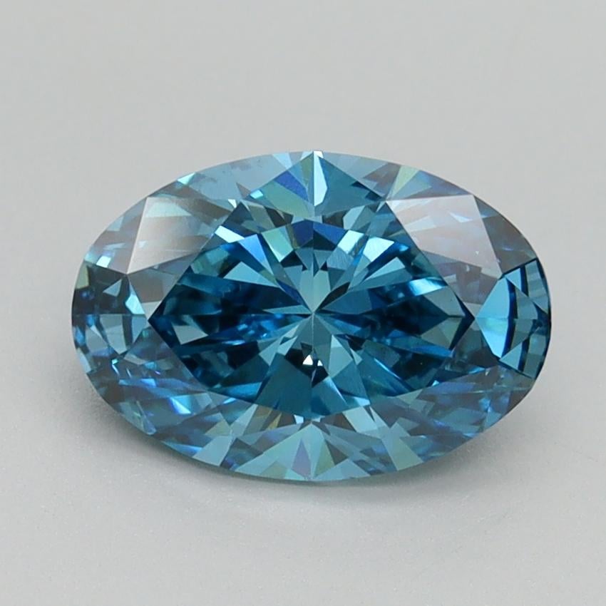 1.59 Ct. Fancy Vivid Blue Oval Lab Grown Diamond