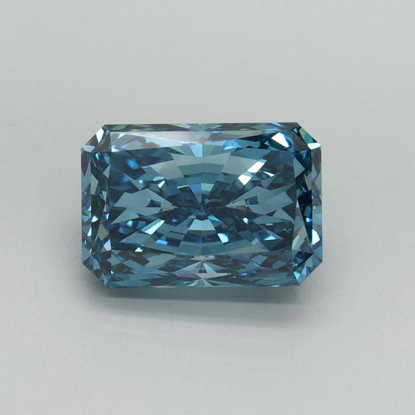 3.06 Ct. Fancy Vivid Blue Radiant Lab Grown Diamond