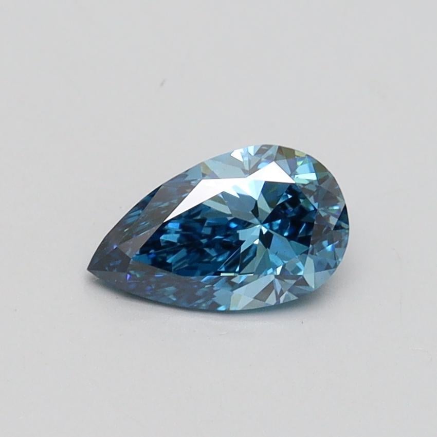 0.52 Ct. Fancy Vivid Blue Pear Lab Grown Diamond