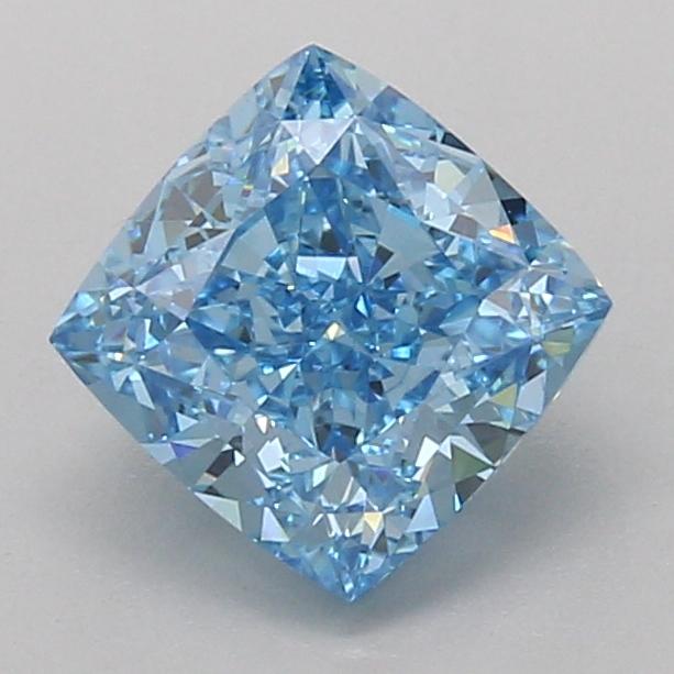 2.10 Ct. Fancy Vivid Blue Cushion Lab Grown Diamond