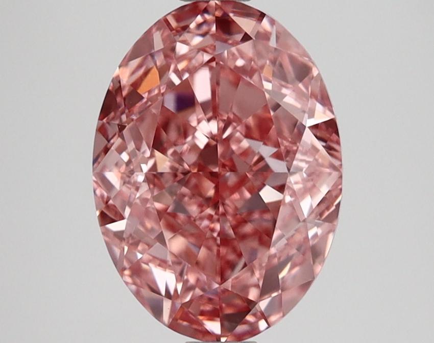 2.56 Ct. Fancy Vivid Pink Oval Lab Grown Diamond