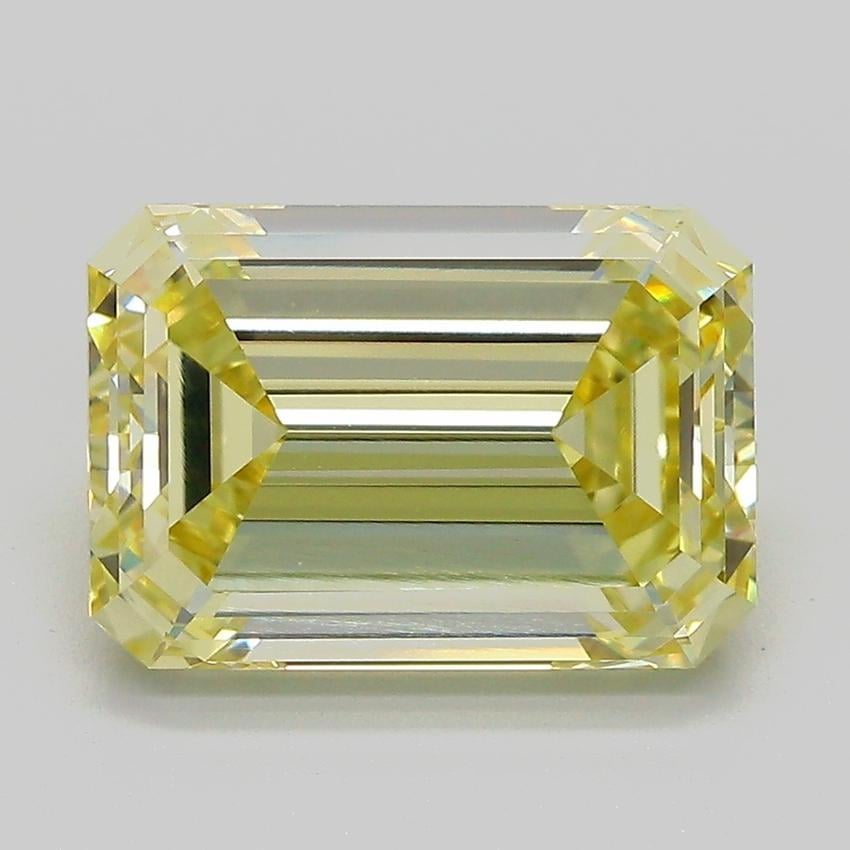 5.02 Ct. Fancy Light  Yellow Emerald Lab Grown Diamond