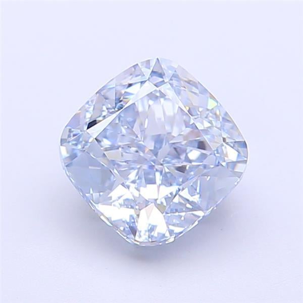 2.03 Ct. Fancy Intense Blue Cushion Lab Grown Diamond