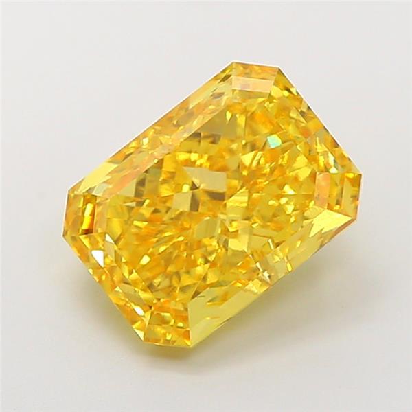 5.01 Ct. Fancy Vivid Yellow Radiant Lab Grown Diamond