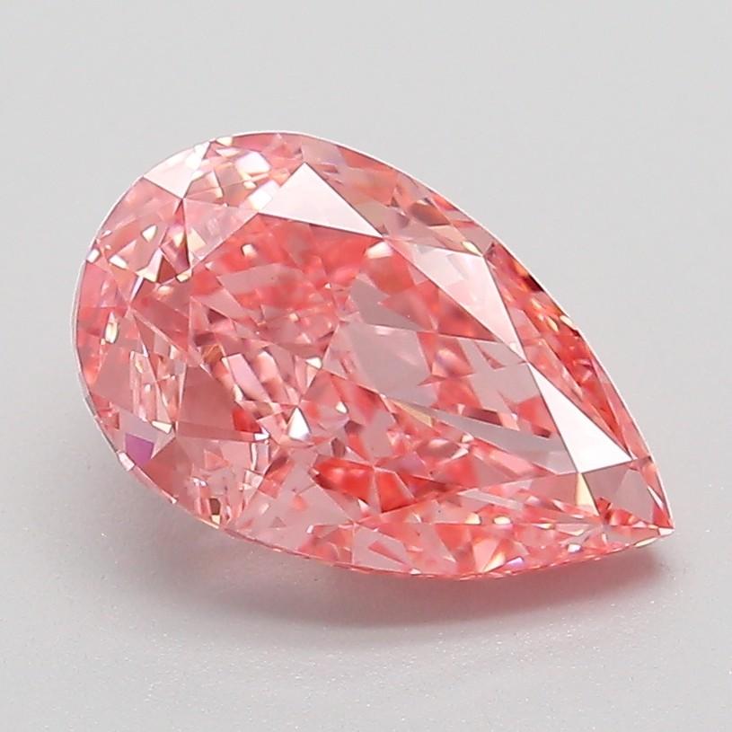 2.08 Ct. Fancy Vivid Pink Pear Lab Grown Diamond