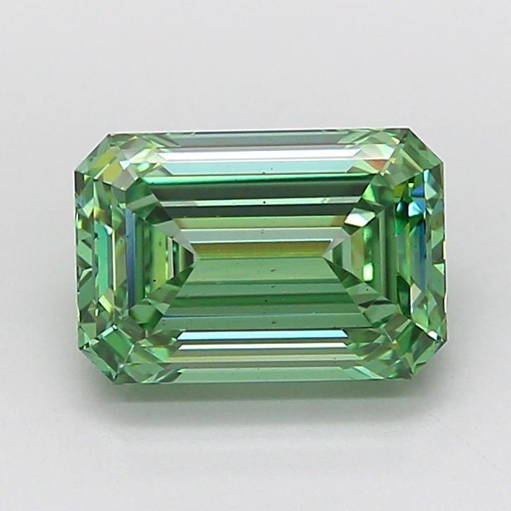 2.58 Ct. Fancy Vivid Green Emerald Lab Grown Diamond