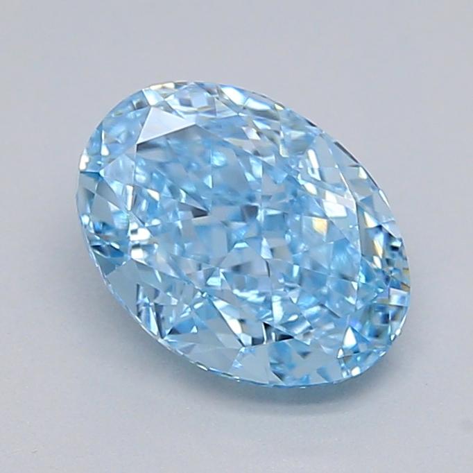 1.01 Ct. Fancy Vivid  Blue Oval Lab Grown Diamond