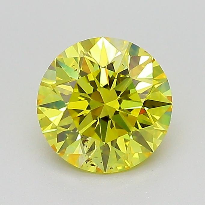 1.01 Ct. Fancy Vivid  Yellow Round Lab Grown Diamond