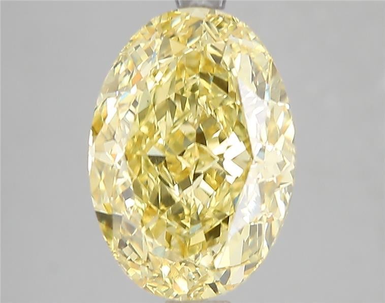 5.01 Ct. Fancy Vivid Yellow Oval Lab Grown Diamond