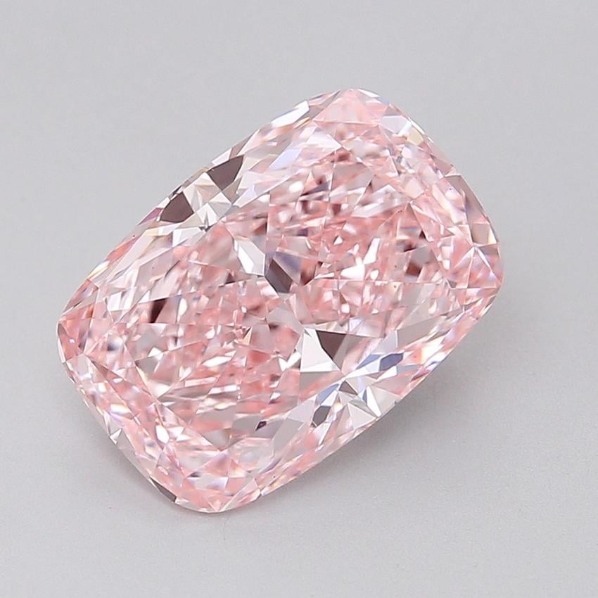 4.56 Ct. Fancy Vivid Pink Cushion Lab Grown Diamond