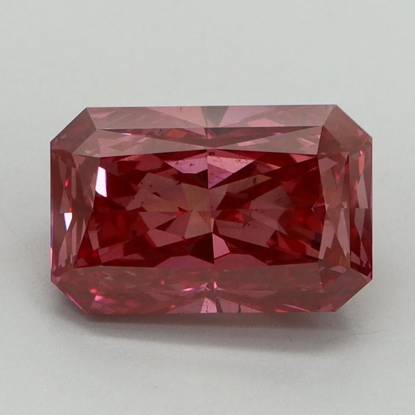 3.06 Ct. Fancy Vivid Red Radiant Lab Grown Diamond