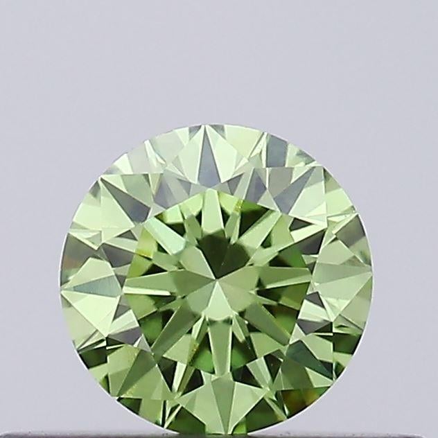 0.30 Ct. Fancy Vivid Green Round Lab Grown Diamond