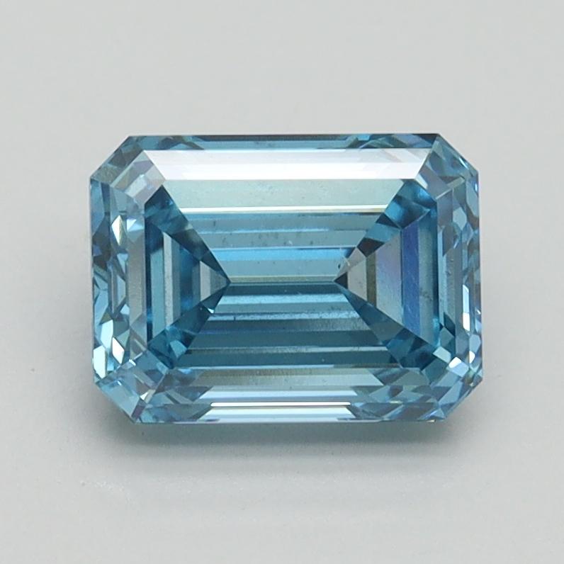 1.51 Ct. Fancy Intense Malibu Blue Emerald Lab Grown Diamond