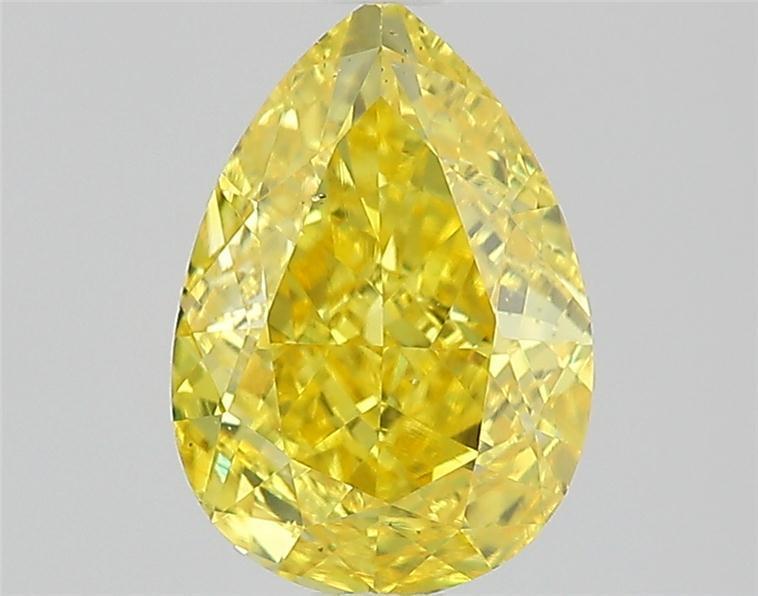 1.23 Ct. Fancy Intense Yellow Pear Lab Grown Diamond
