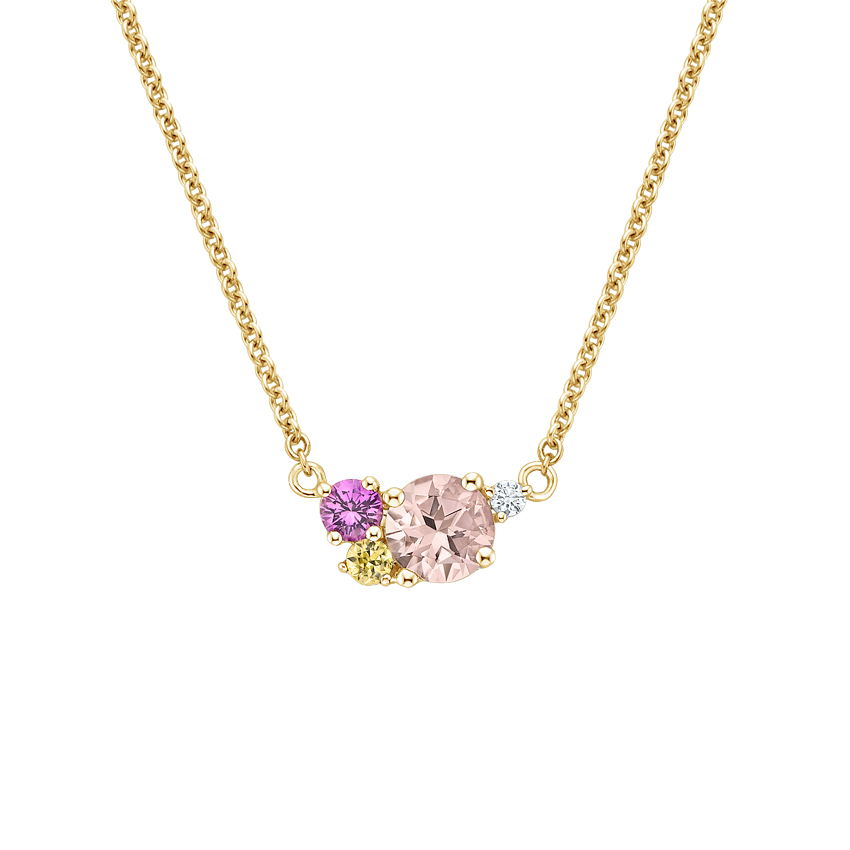 Gemstone Cluster Necklace 