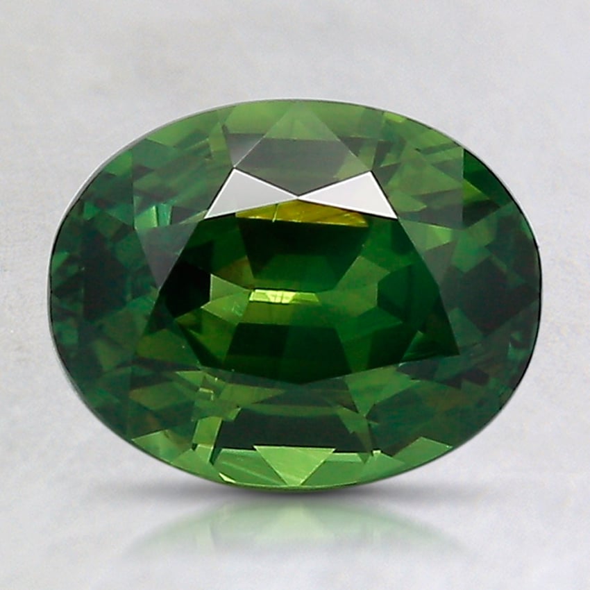 8.5x6.7mm Green Oval Australian Sapphire