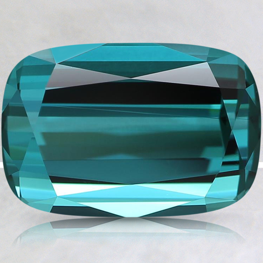 12.4x8.4mm Super Premium Teal Cushion Tourmaline