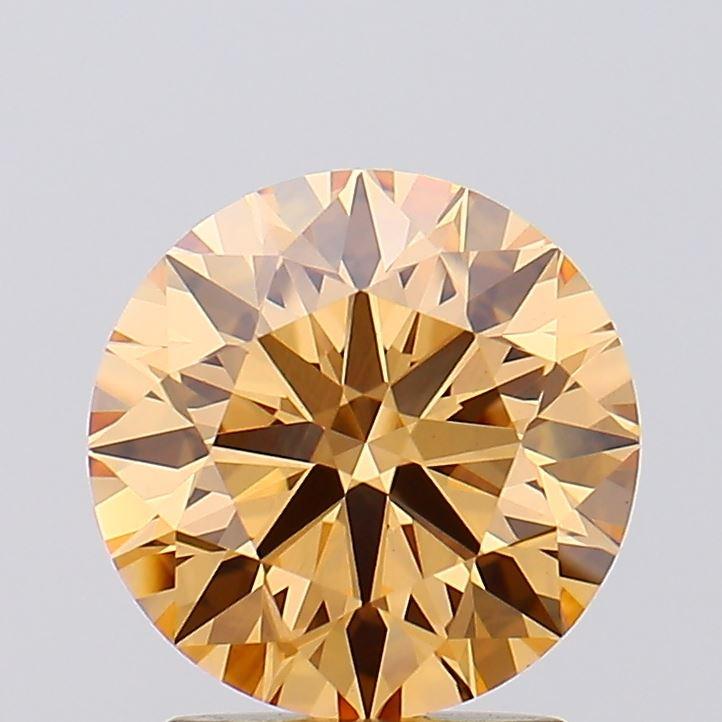 2.08 Ct. Fancy Orangy Yellow Round Lab Grown Diamond