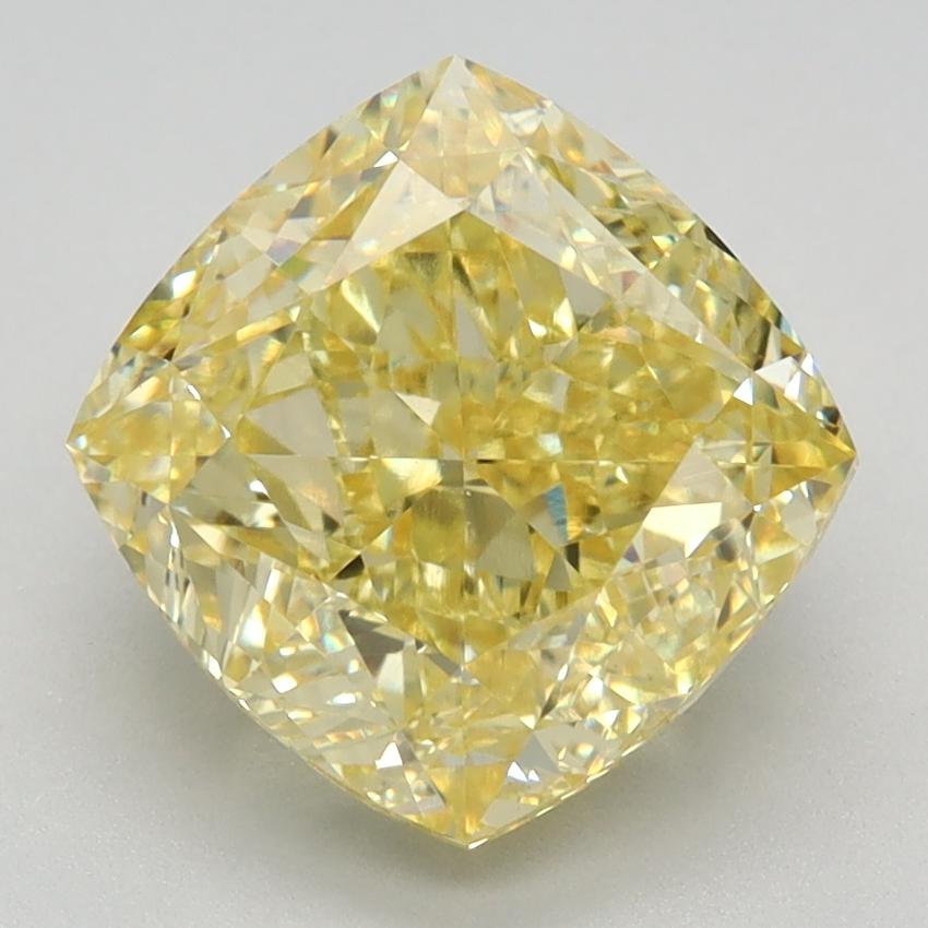 3.63 Ct. Fancy Intense Yellow Cushion Lab Grown Diamond