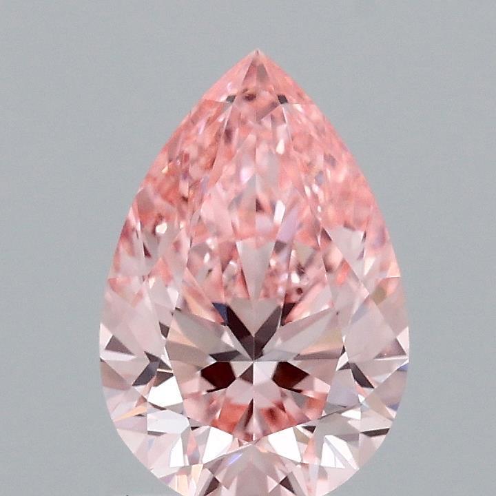 1.29 Ct. Fancy Vivid Pink Pear Lab Grown Diamond