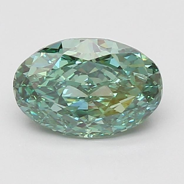 1.54 Ct. Fancy Vivid Green Oval Lab Grown Diamond