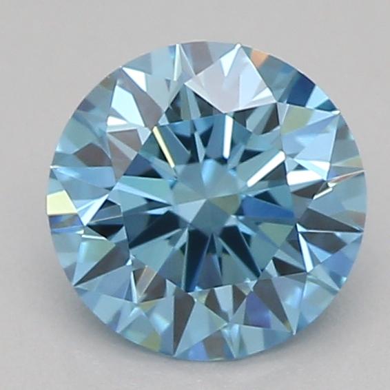 0.53 Ct. Fancy Vivid Blue Round Lab Grown Diamond