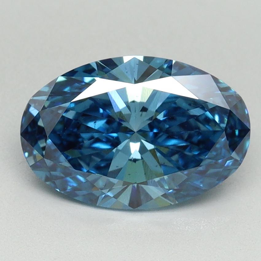 2.02 Ct. Fancy Vivid Blue Oval Lab Grown Diamond