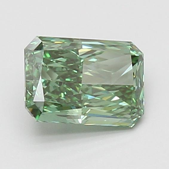 1.10 Ct. Fancy Vivid Green Radiant Lab Grown Diamond