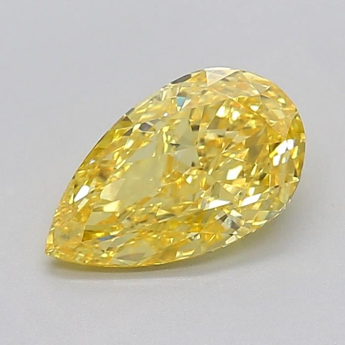 2.02 Ct. Fancy Vivid  Yellow Pear Lab Grown Diamond