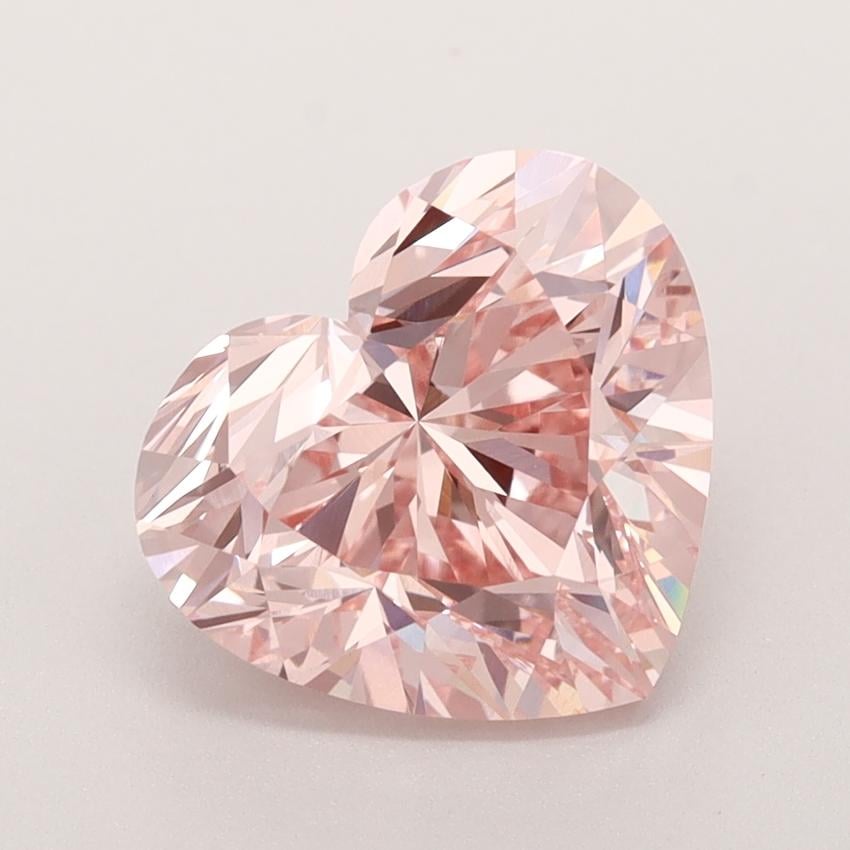 3.36 Ct. Fancy Vivid  Pink Heart Lab Grown Diamond