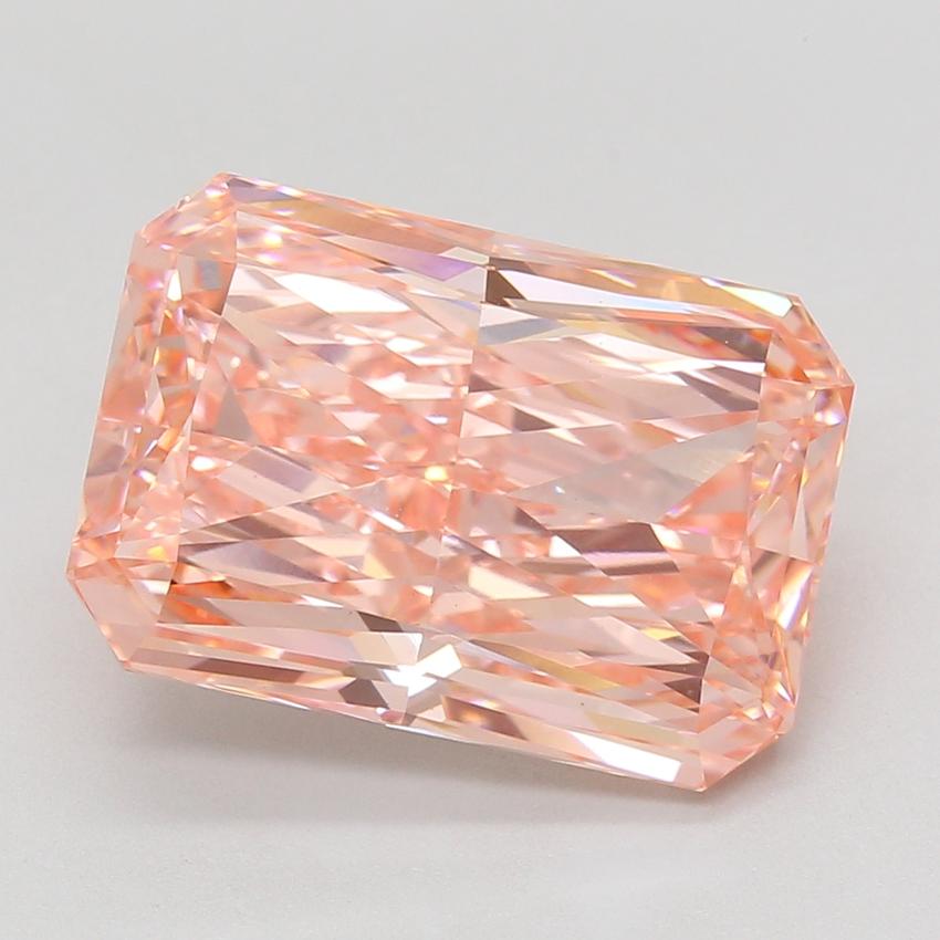 10.33 Ct. Fancy Vivid Pink Radiant Lab Grown Diamond