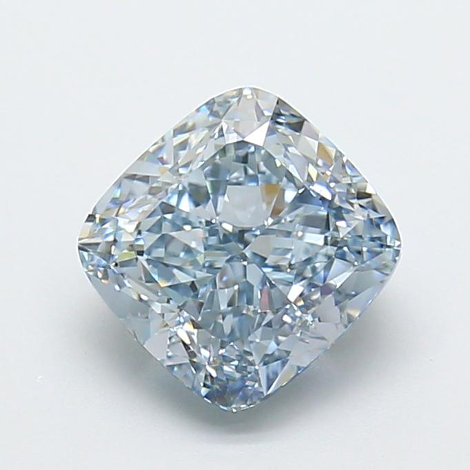 3.01 Ct. Fancy Intense  Blue Cushion Lab Grown Diamond