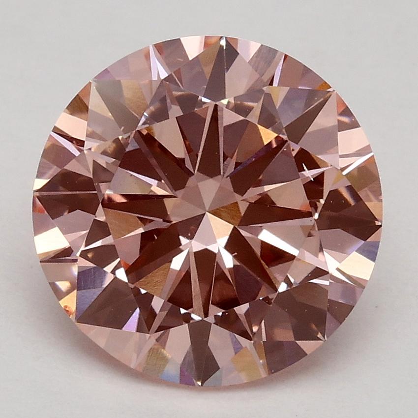 2.39 Ct. Fancy Intense Pink Round Lab Grown Diamond
