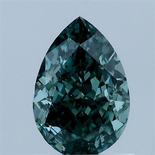 1.02 Ct. Fancy Vivid Green Pear Lab Grown Diamond