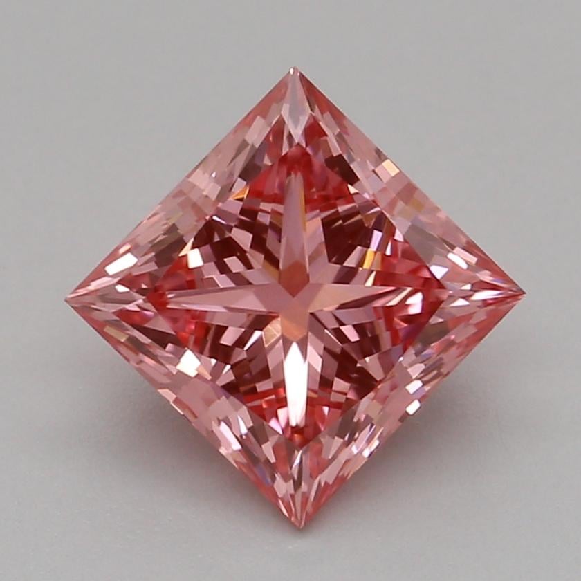 1.03 Ct. Fancy Vivid Pink Princess Lab Grown Diamond