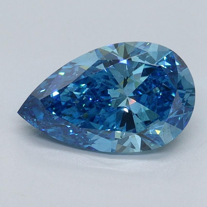 1.49 Ct. Fancy Vivid Malibu Blue Pear Lab Grown Diamond