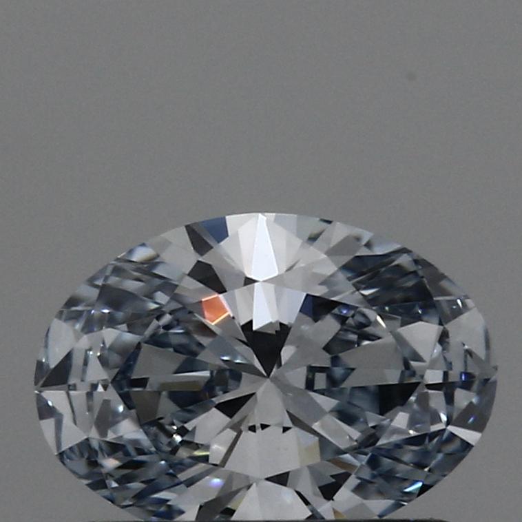 0.54 Ct. Fancy Intense Blue Oval Lab Created Diamond