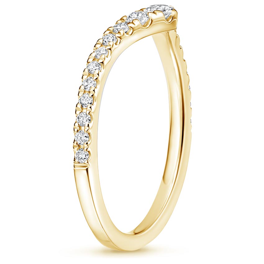 18K Yellow Gold Tapered Flair Diamond Ring (1/3 ct. tw.), large side view