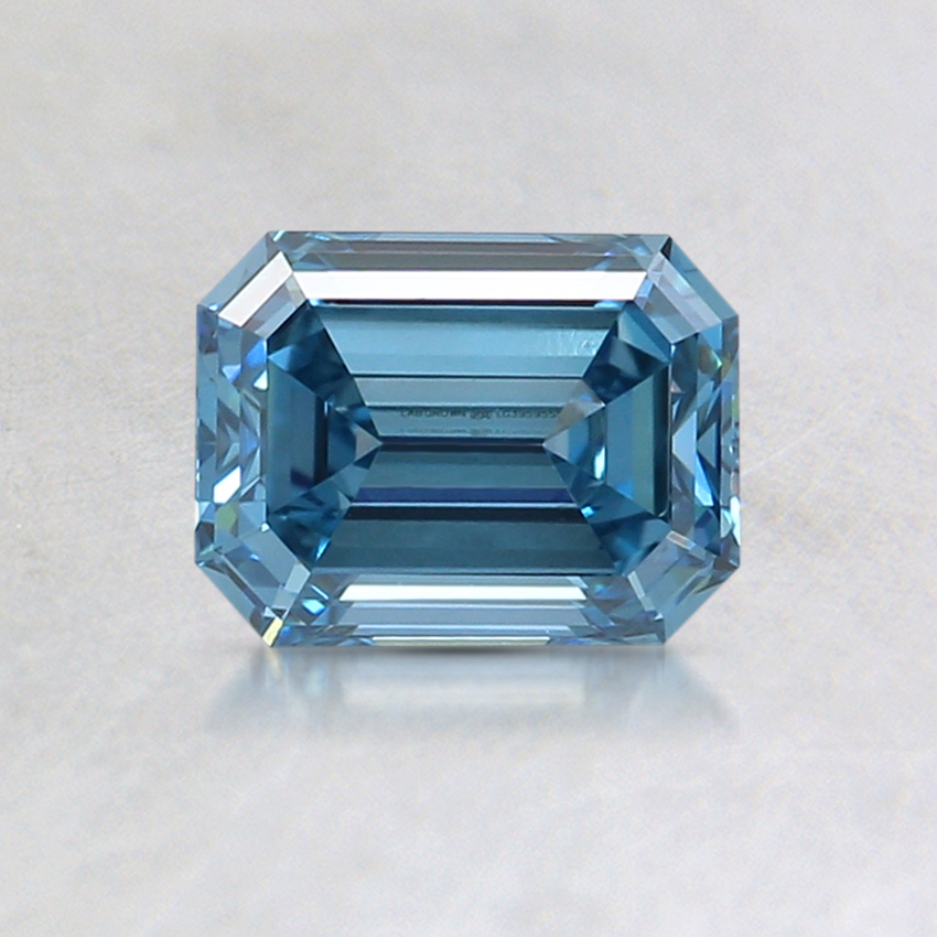 0.71 Ct. Fancy Intense Greenish Blue Emerald Lab Created Diamond