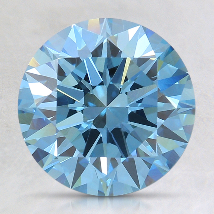 2.23 Ct. Fancy Intense Blue Round Lab Created Diamond