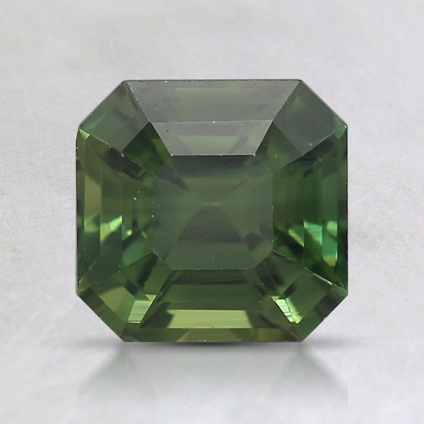 6.5x6.2mm Green Asscher Sapphire