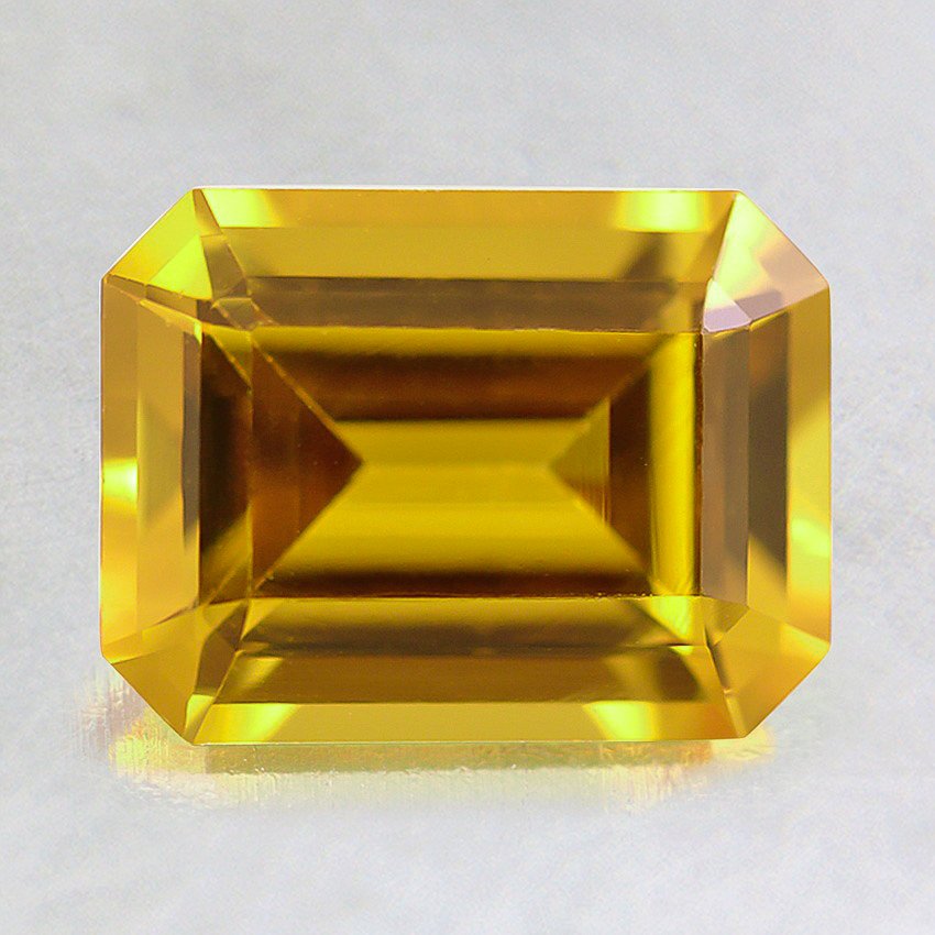 8x6mm Premium Yellow Emerald Sapphire