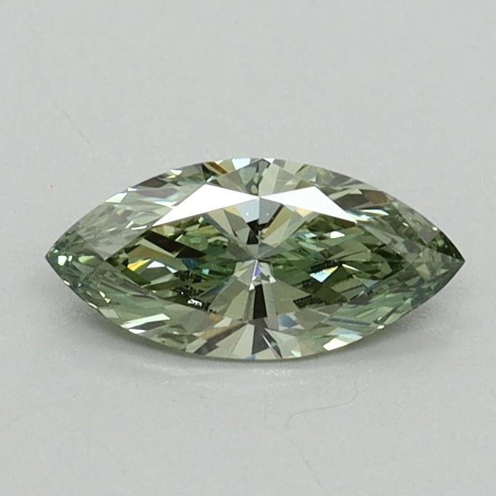 0.39 Ct. Fancy Vivid Green Marquise Lab Grown Diamond